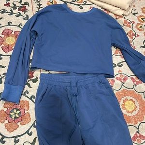 blue matching sweat set zesica